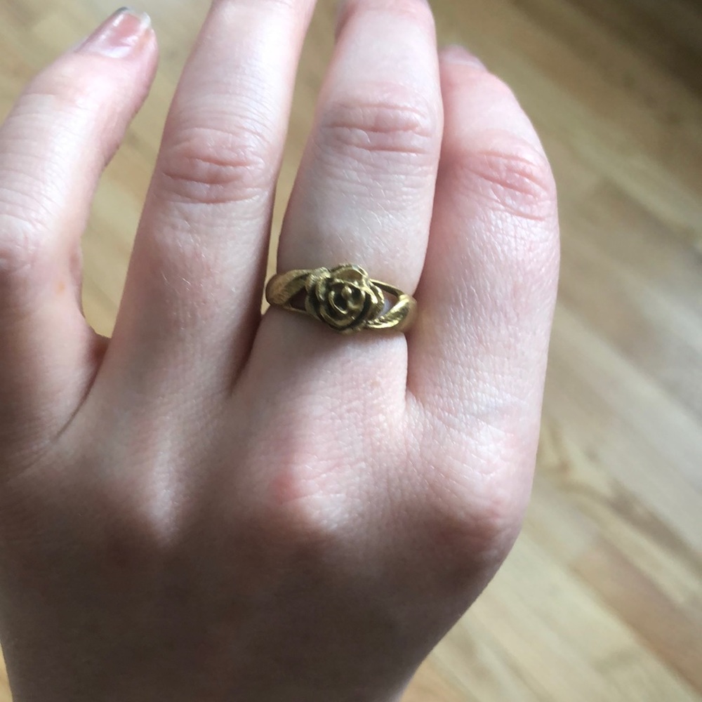 Brass rose ring